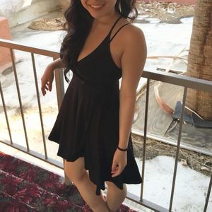 Black spaghetti strap dress